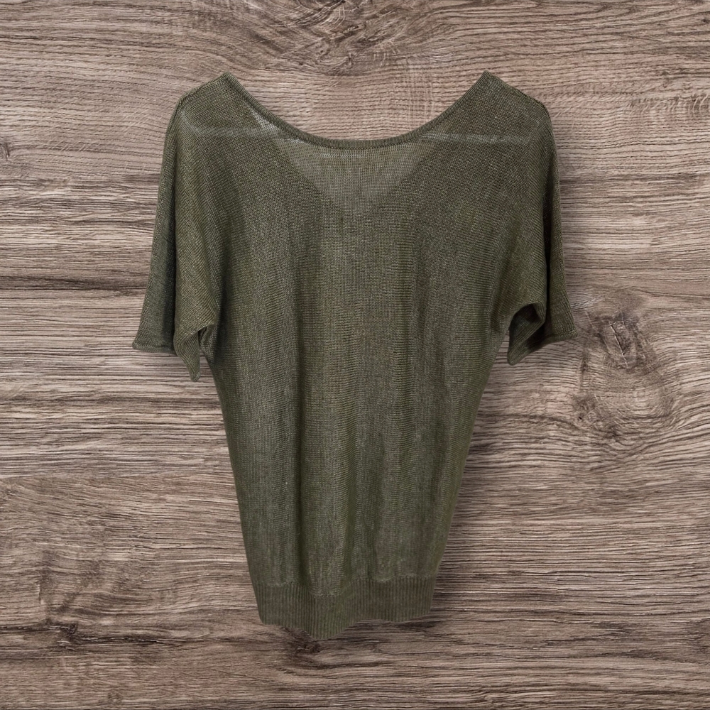 ⭐️Talbots Olive Deep Back V Sweater Size XS